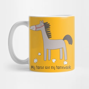 My Horse Ate My Homework- Funny Horse Owner Gift Mug